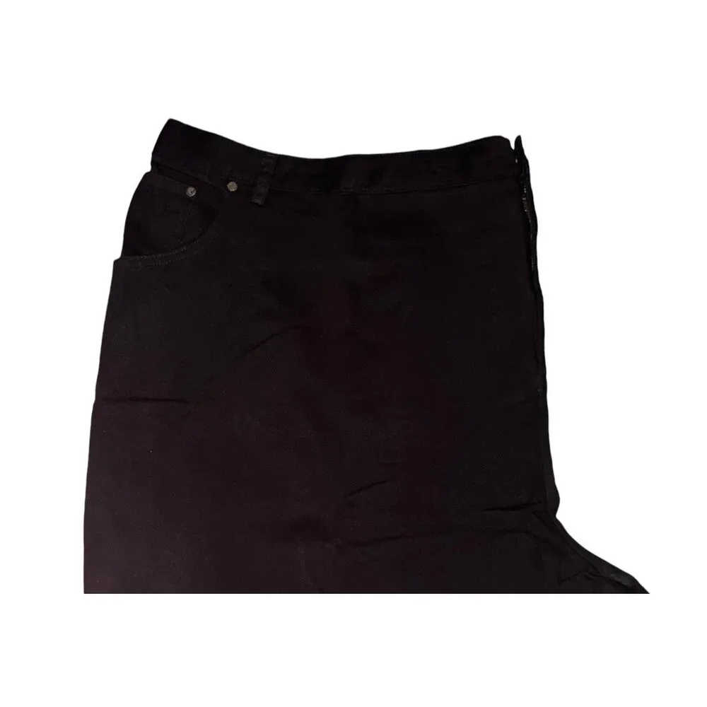 Woman Within NWOT Perfect Relaxed Cotton Jean Sz 30 Tall Black - Picture 4 of 8